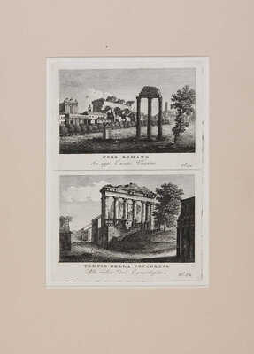 Лот из трёх гравюр с видами римских развалин. [Конец XVIII - начало XIX вв.]